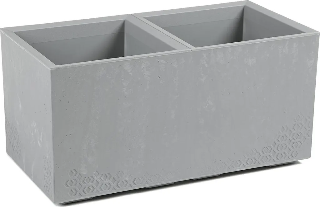 Jardinière de terrasse grise 78 cm pour séparation balcon mobile