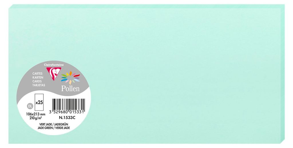 Clairefontaine Karte DL Pollen 210g jadegrün