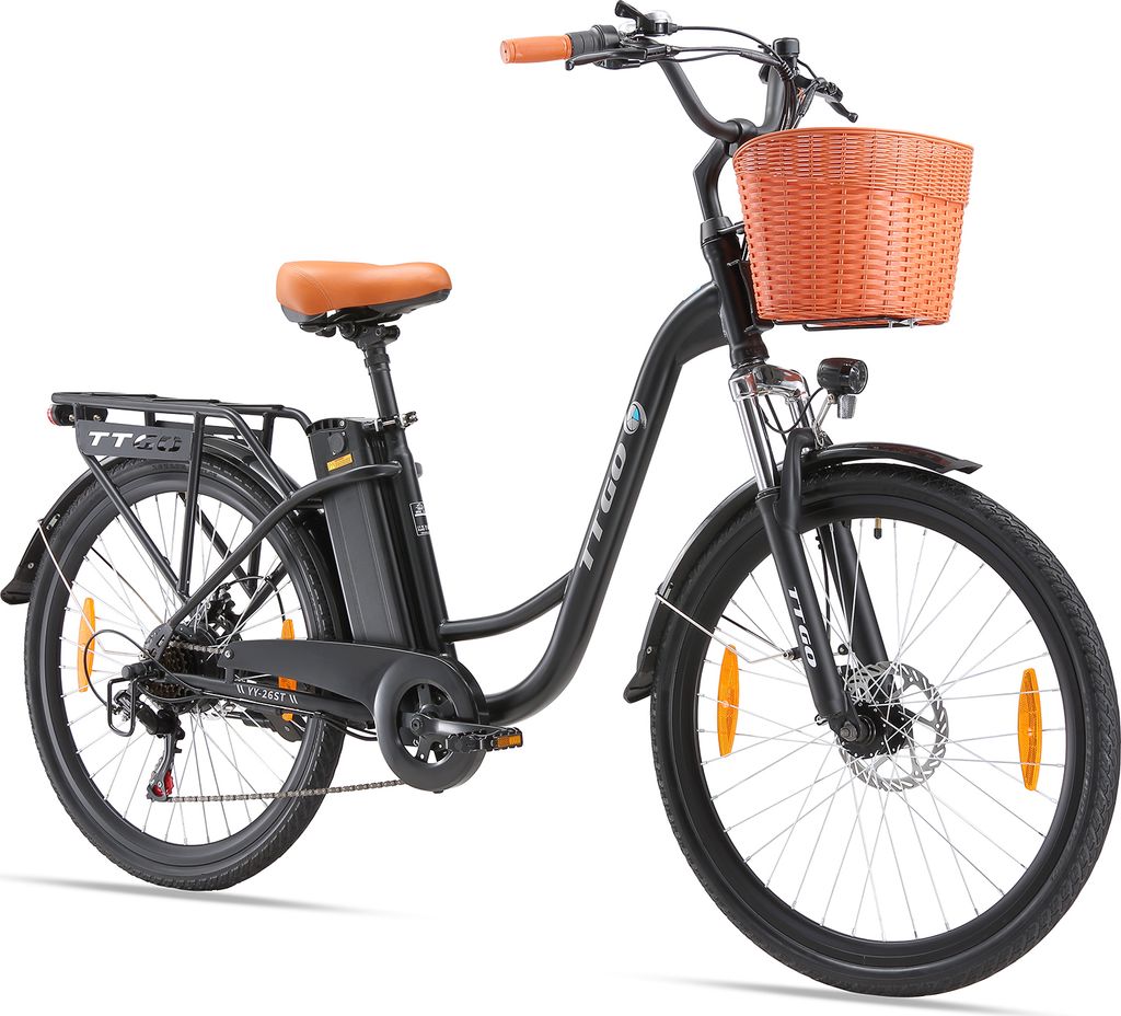 26 Zoll E Bike Damenfahrrad ab 155cm City Elektrofahrrad Produktbild 
