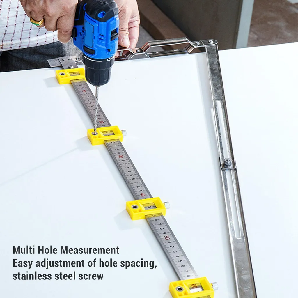 Guide de mesure extensible 2 en 1 avec connecteur intégré pour bois - 19