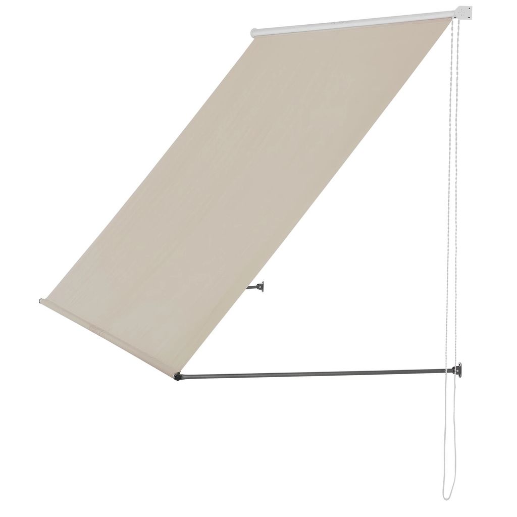 In And OutdoorMatch Markise Bernice - Sandfarben - 300 x 120 cm - Fallarmmarkise - Stahl und Stoff - UV-Schutz - wasserabweisend