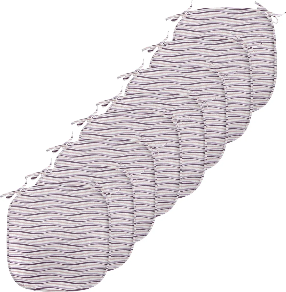 Coussin de Chaise Imperméable avec Attaches Lot de 8 Galettes de Siège Rose