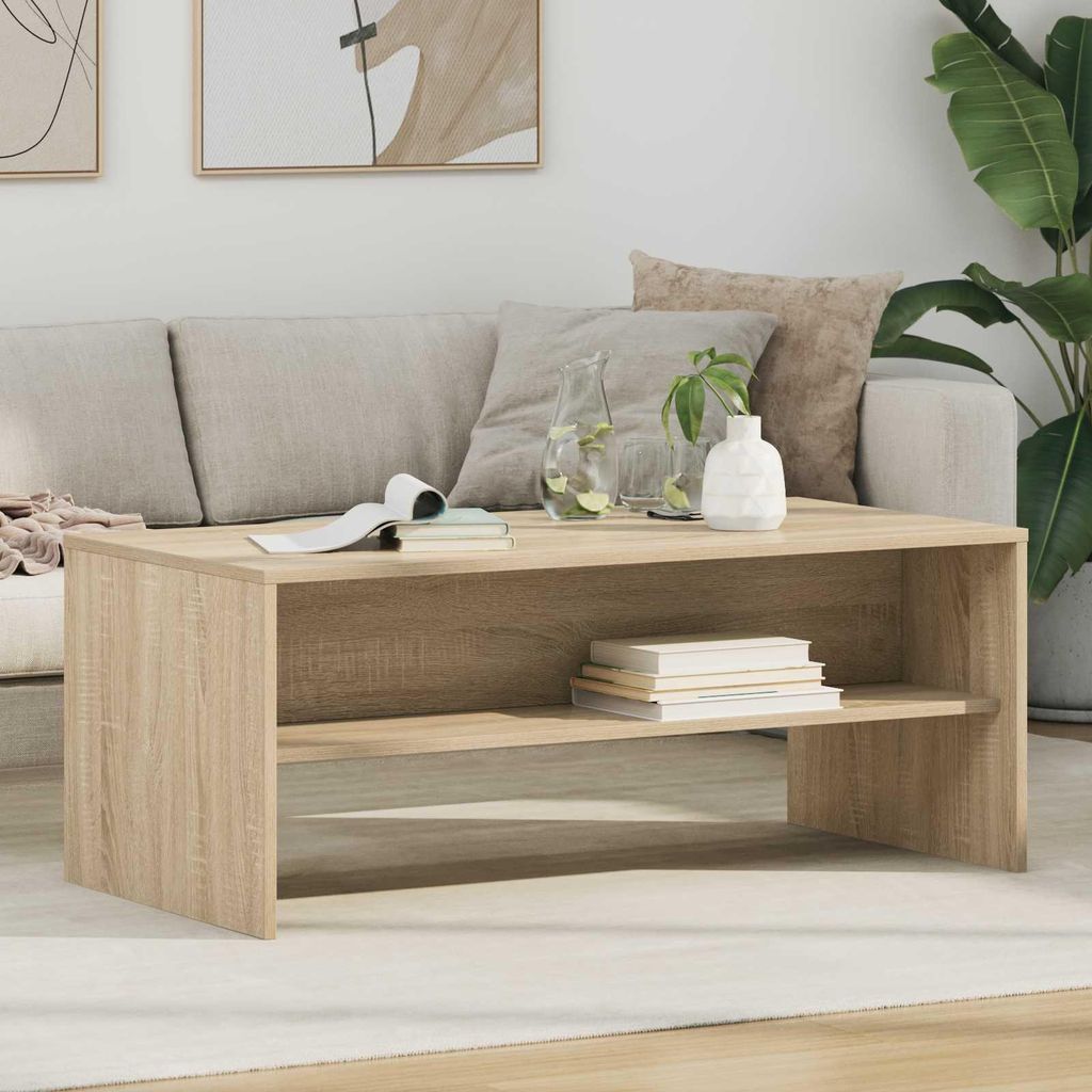 "Schlussverkauf" Couchtisch 1 PC - Modernen Stil - Kaffeetisch - Sonoma-Eiche 100x50x40 cm Holzwerkstoff C9554