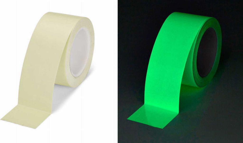 Selbstklebendes Klebeband 50 mm/10 m, im Dunkeln leuchtend, nachleuchtend