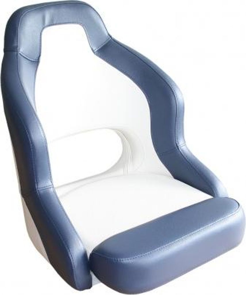 Bootssitz Schalensitz Steuerstuhl "Royal" Sportsitz : blau/weiß