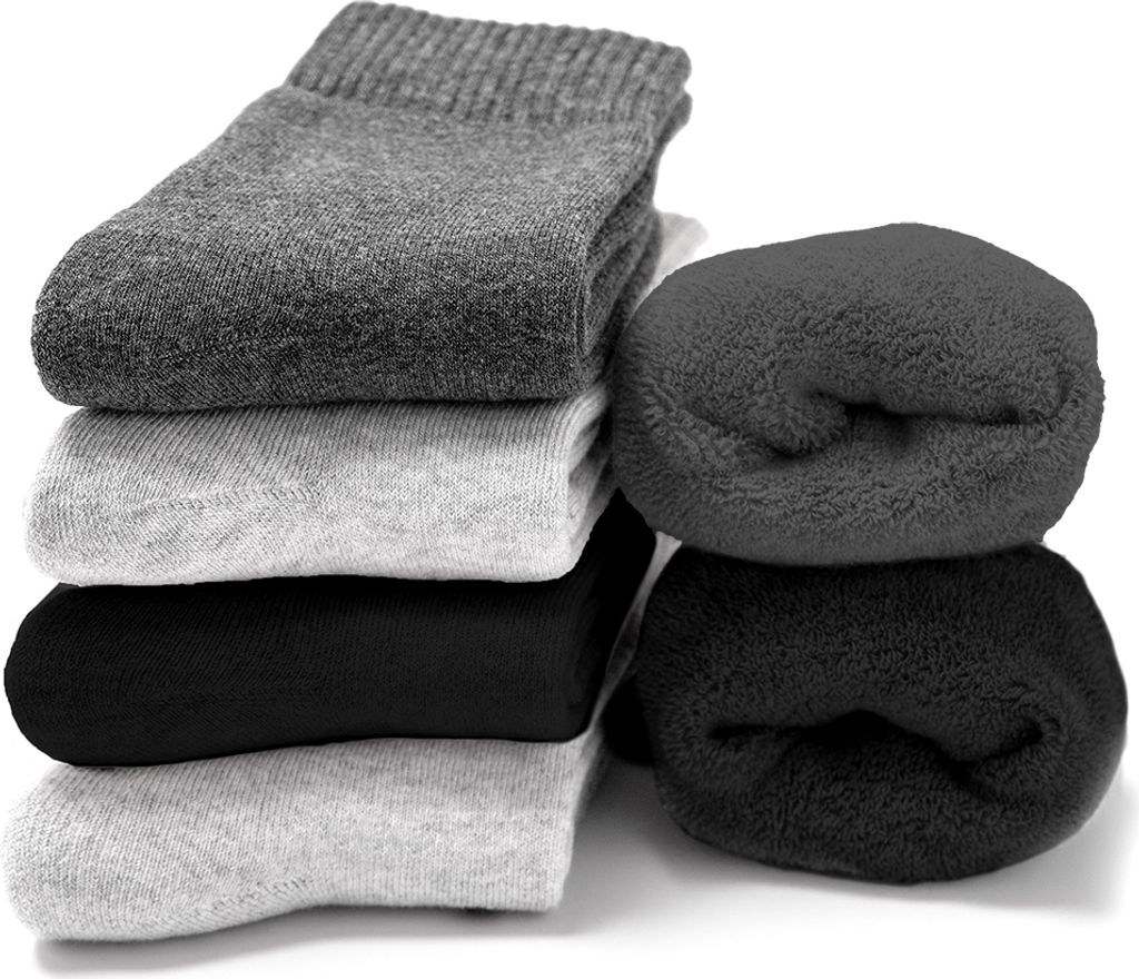 Occulto Damen Warme Kuschelsocken 6er Pack (Modell: Smilla) GreyMix 39-42