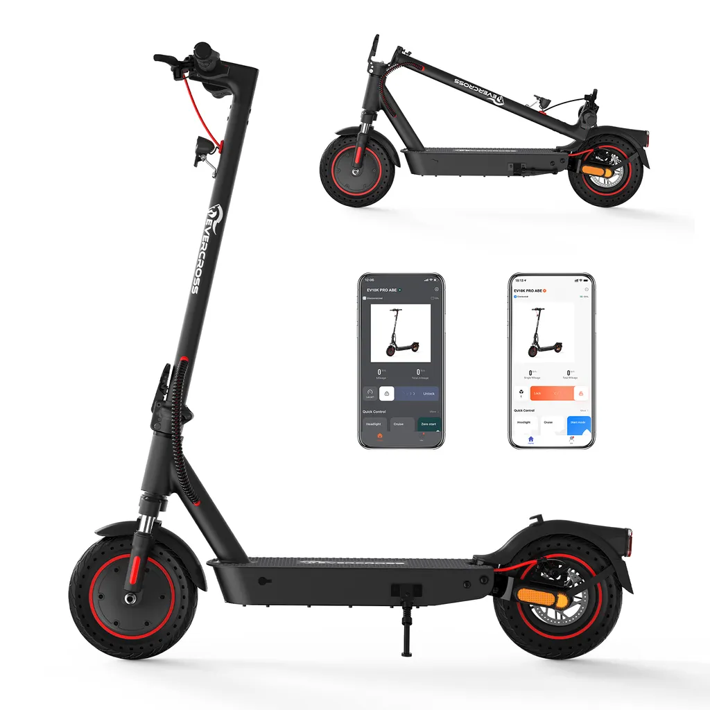 Scooter Électrique Connecté avec App et Double Suspension EVERCROSS