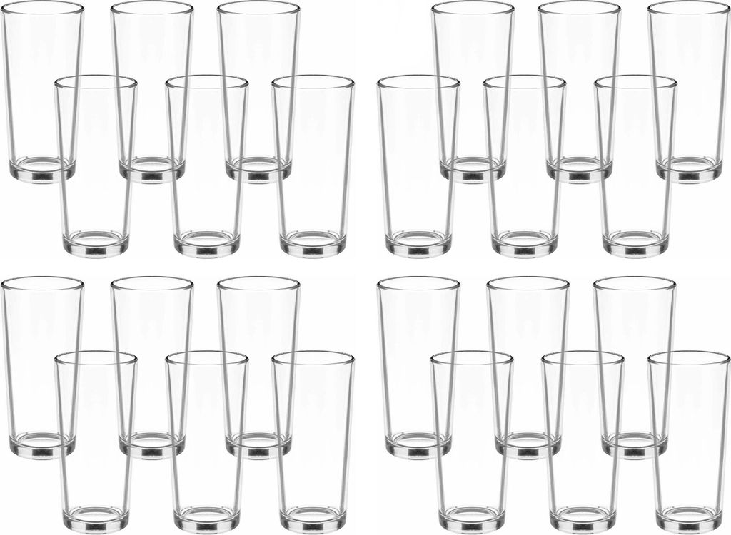 Wassergläser Set 230ml Trinkglas 24tlg Gläser-Set Saftgläser Glas Wasserglas