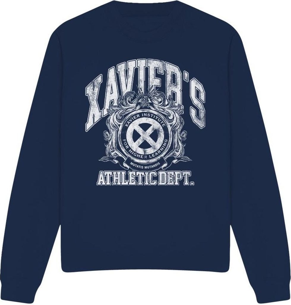 Marvel - "X-Men Athletic Dept" Sweatshirt für Herren/Damen Uni TV3682 (XL) (Marineblau)