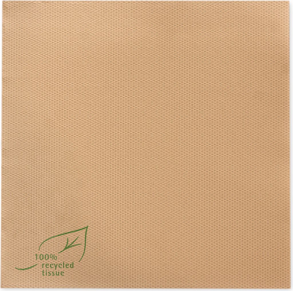 Softpoint Serviette 100% recycled Tissue, 40 x 40 cm, 50 Stück - Mank