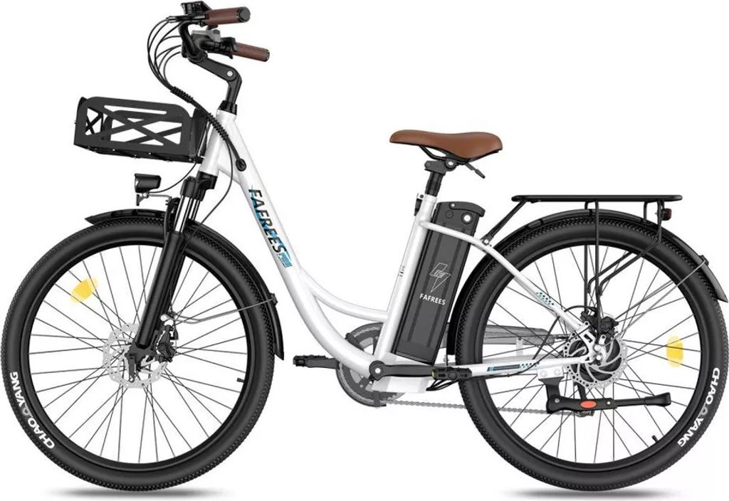 Ebike 26Zoll e-Bike Herren 36V 20.3Ah Akku Elektrofahrrad Damen 250W 25km/h City E-Bike Reichweite 80-200km e Fahrrad Pedelec 7S Belastung 120Kg Weiss