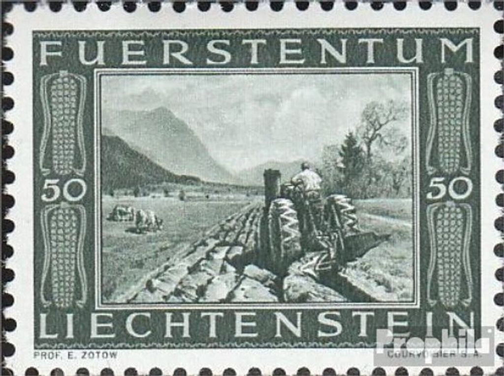 Briefmarken Liechtenstein 1943 Mi 220 postfrisch Binnenkanal