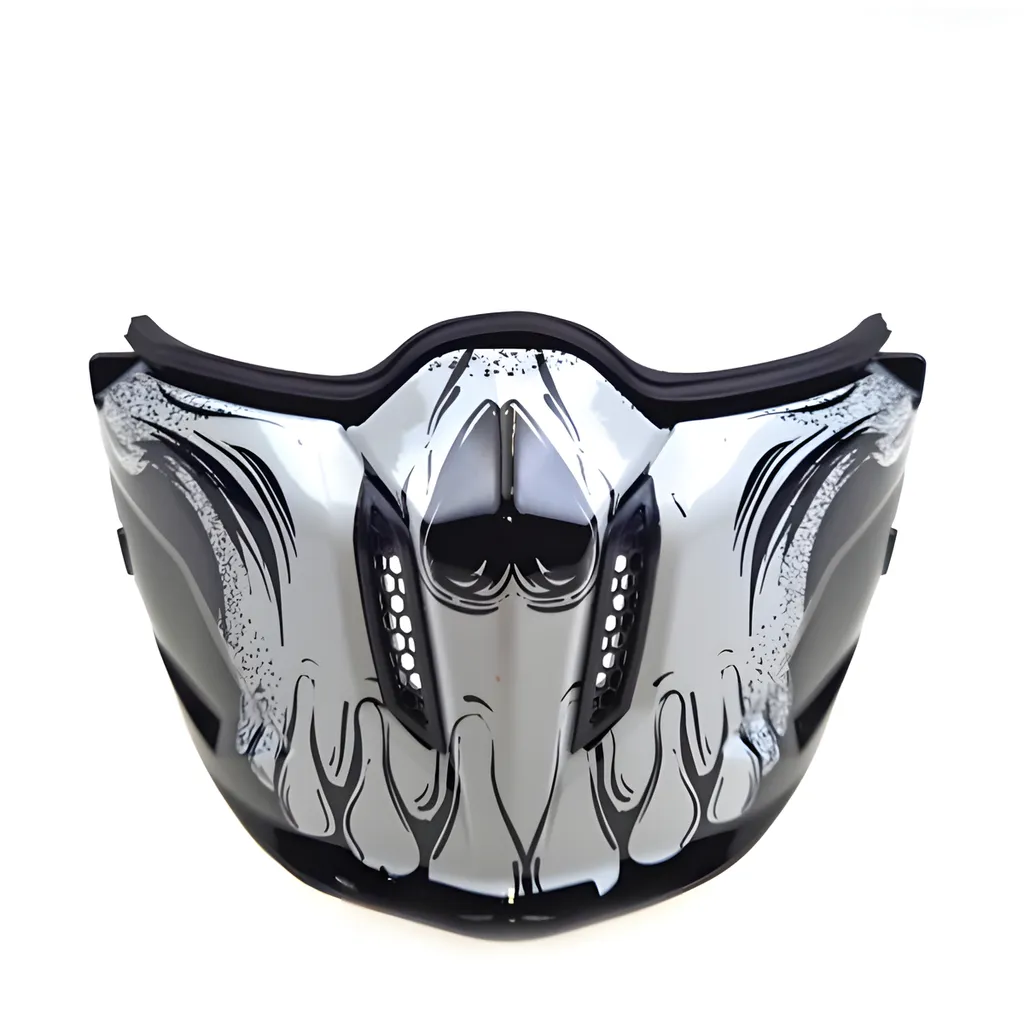 Mentonnière Blanche MT Helmets Streetfighter Système Click Haute Qualité
