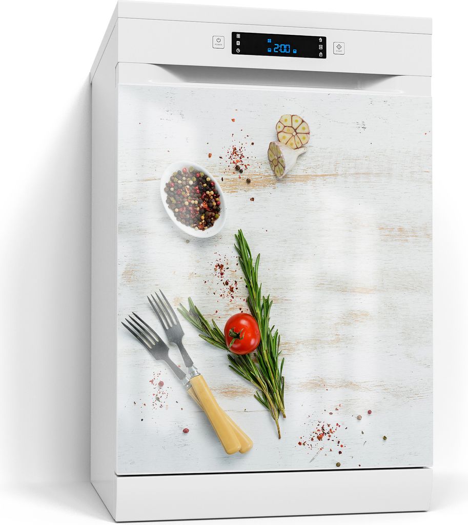 DEQORI Magnetmatte Spülmaschine Standard 60x70 cm 'Küchenkräuter und Gewürze' Magnetfolie