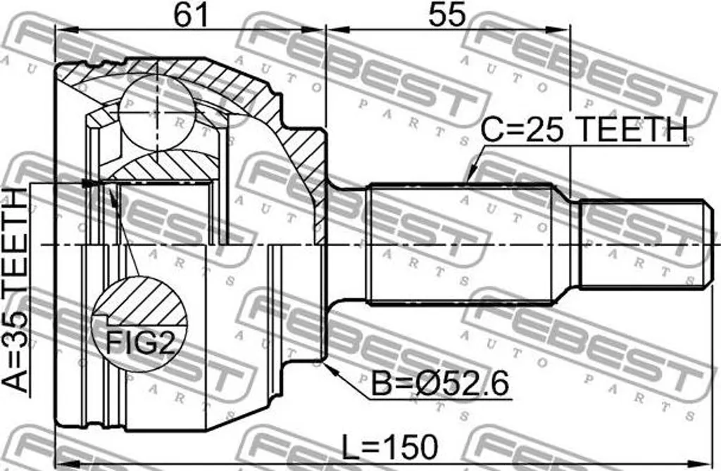 Soufflet de transmission Kit de joints NTY NPZ-RE-046 compatible Duster