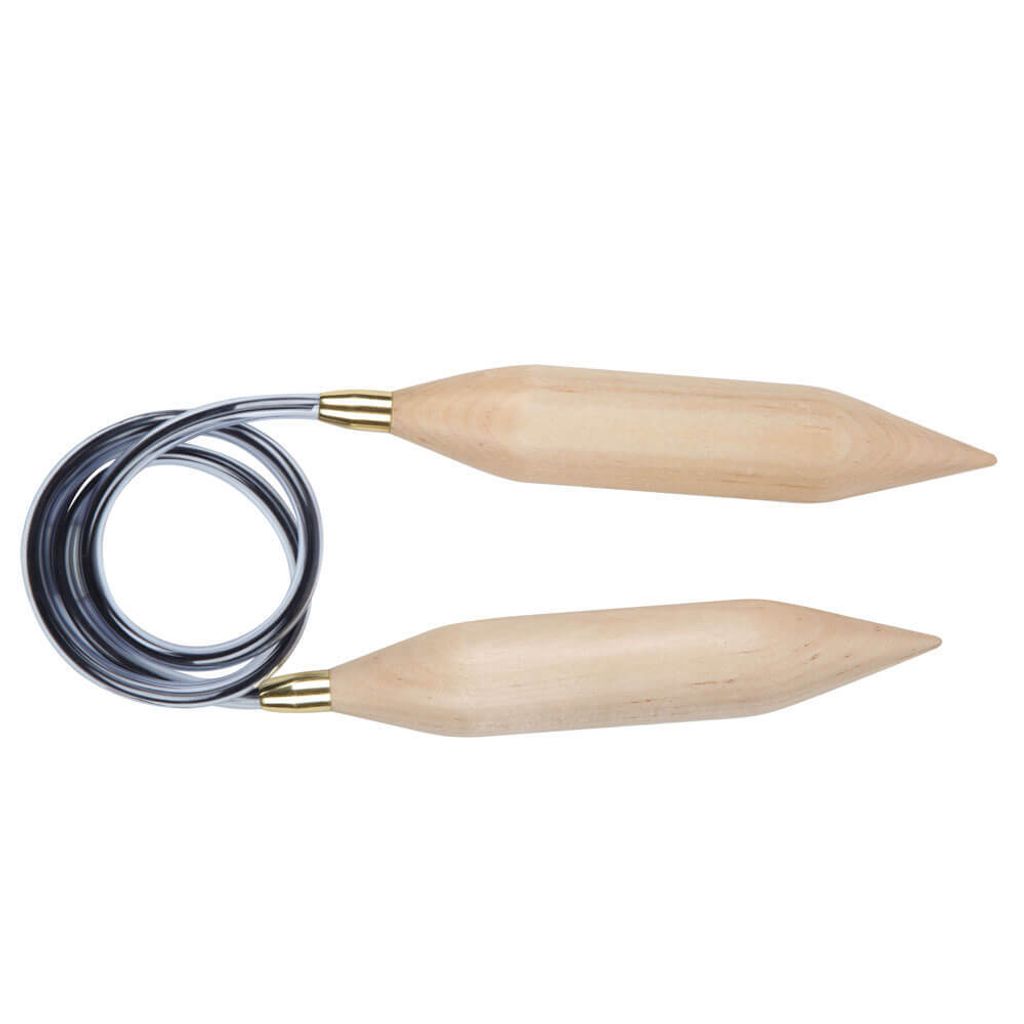 KnitPro Jumbo Birch Rundstricknadeln 100 cm 25,00 mm – 3 Stück