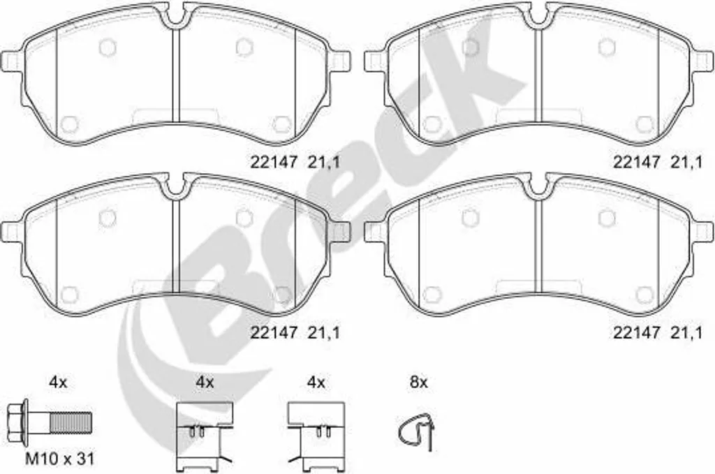 Plaquettes de Frein Idéales pour Maintenance Crafter Charge Lourde