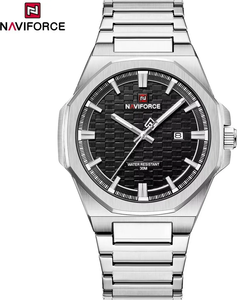 Montre NAVIFORCE ST-38657 Argent et Noir : Élégance Homme KP38657