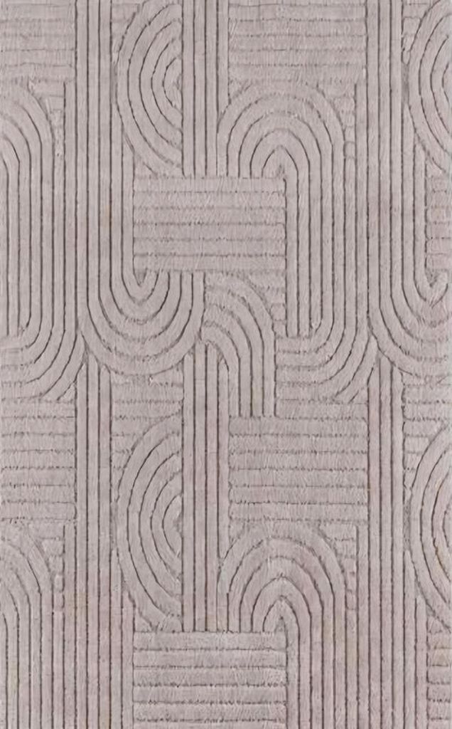 Teppich Wohnzimmer Abstraktes Geometrisches Muster Natur Creme Farbe