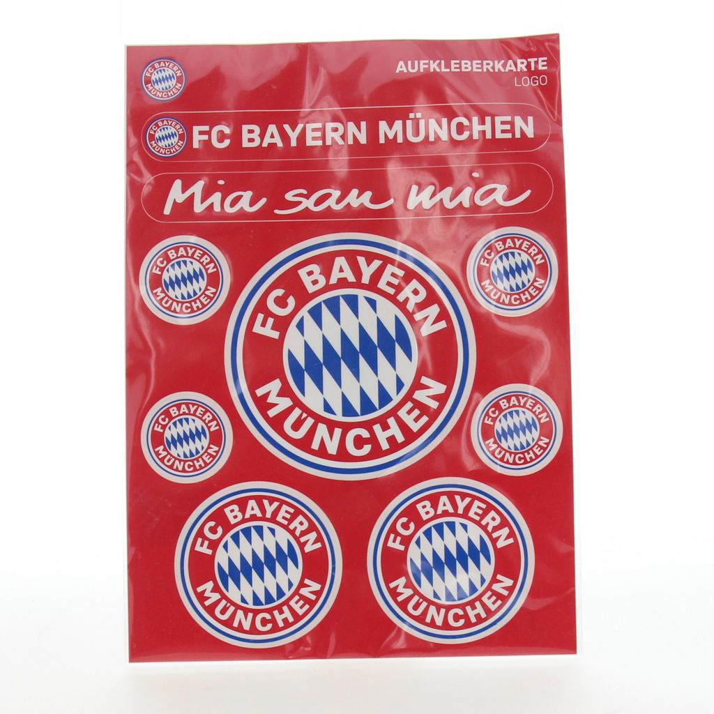 FC Bayern München Aufkleber Aufkleberkarte Sticker Logo 3er Set 