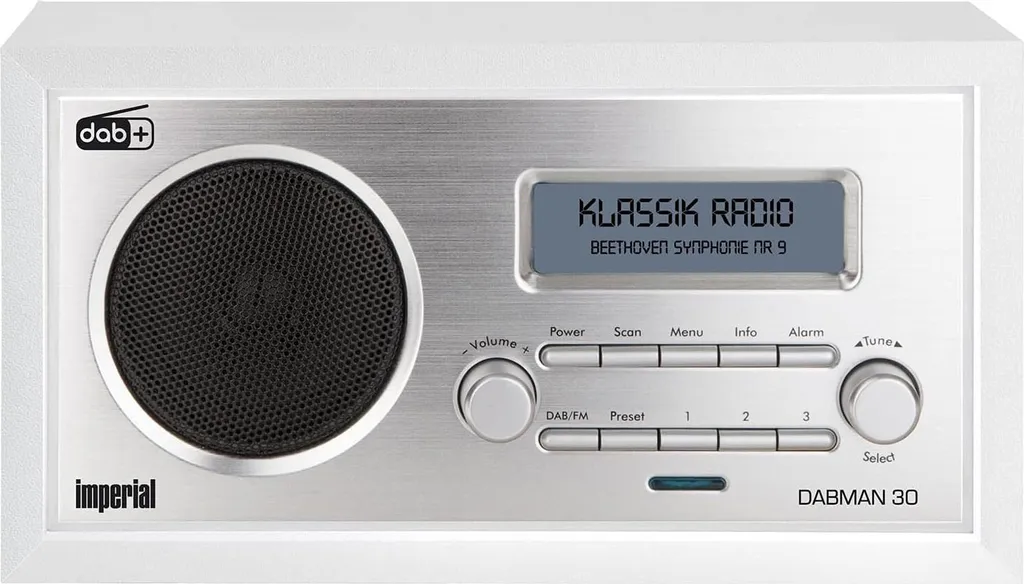 Radio DABMAN 30 DAB+ et FM Blanc : Votre récepteur compact de table