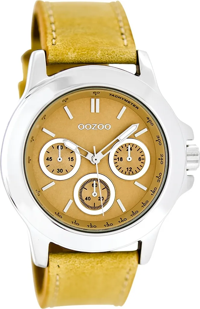 Oozoo orologio da polso in pelle gialla Orologi da donna analogici al quarzo UOC6185A