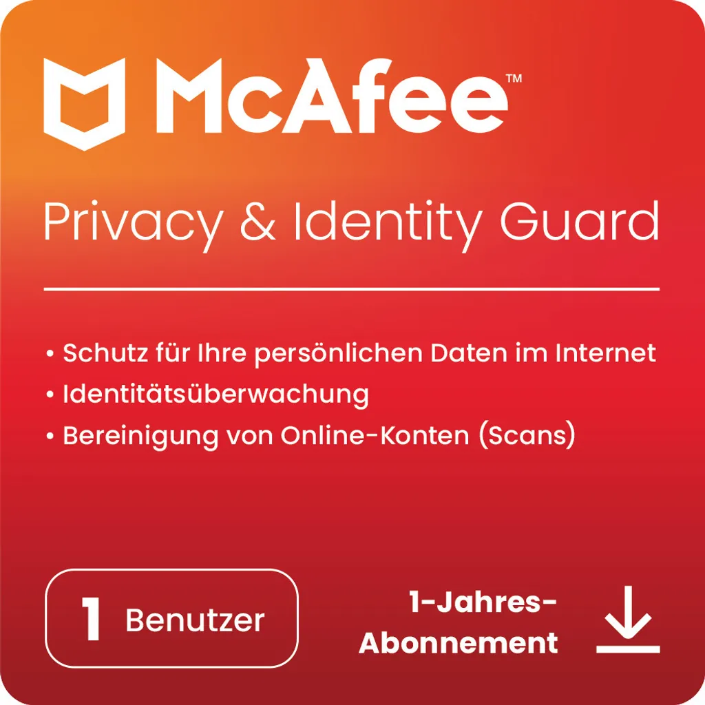 Protection Identité McAfee Privacy Guard 1 an - Logiciel de Sécurité Web