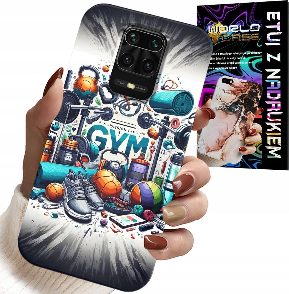 Etui Für Xiaomi Note 9 Pro / 9S - Fitness-Sport-Etui + Glas