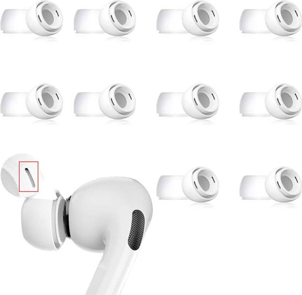 10 Ersatz-Ohrstöpsel für AirPods Pro/Pro, die den Tragekomfort und die Geräuschunterdrückung verbessern. Einfacher Austausch.M