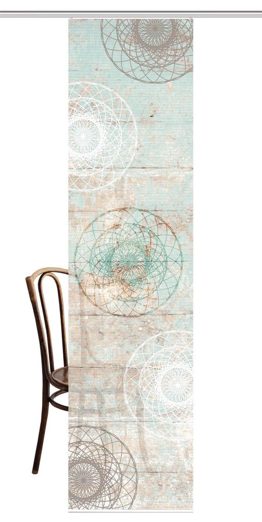 HOME in green 84079 MANDOSA Schiebegardine rec. Polyester, Produktbild 