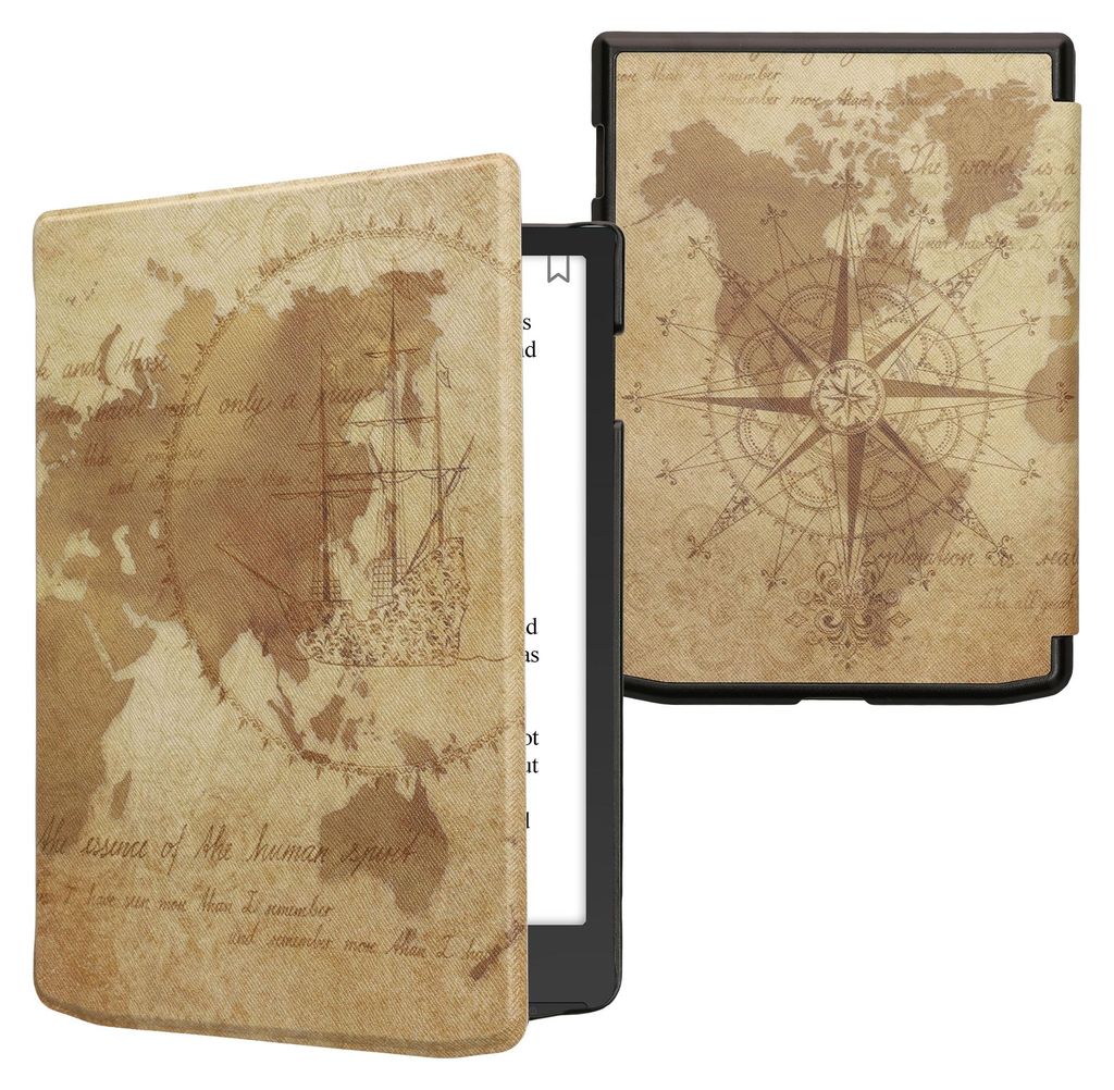 kwmobile Schutzhülle für Pocketbook InkPad 4 / Color 3 / Color 2 / Vivlio InkPad 4 / InkPad Color 3 Hülle - eReader Flip Case mit Auto Sleep Fun...
