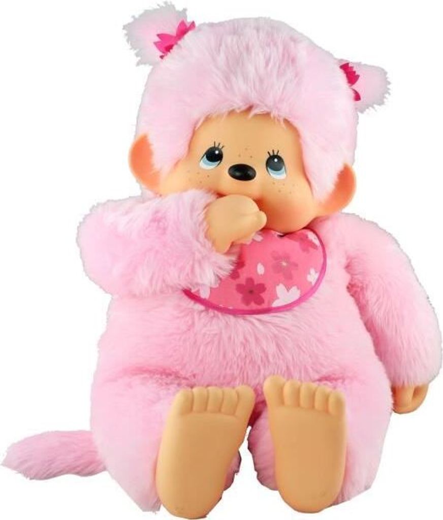 Monchhichi Kuschelpuppe Cherry Blossom - 80 cm großes Plüschtier Affe