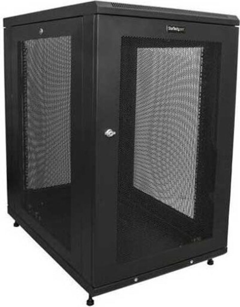 StarTech.com RK1833BKM, Stojak wolnostojący, 18U, 450 kg, Zdjęcie produktu 