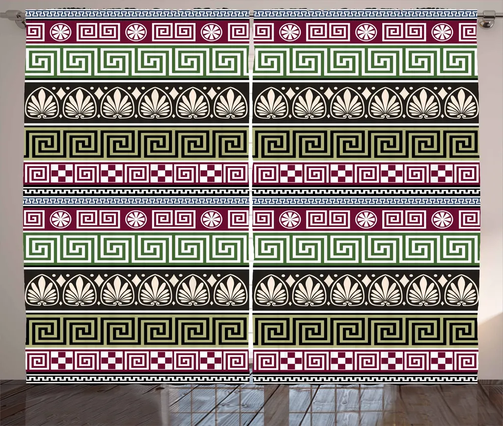 Tende Camera Letto ABAKUHAUS Greek Key Multicolore 280x175