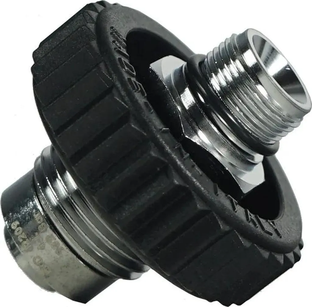 Adaptateur de Plongée Din/int 200 Bar Argent pour Bloc de Bouteille