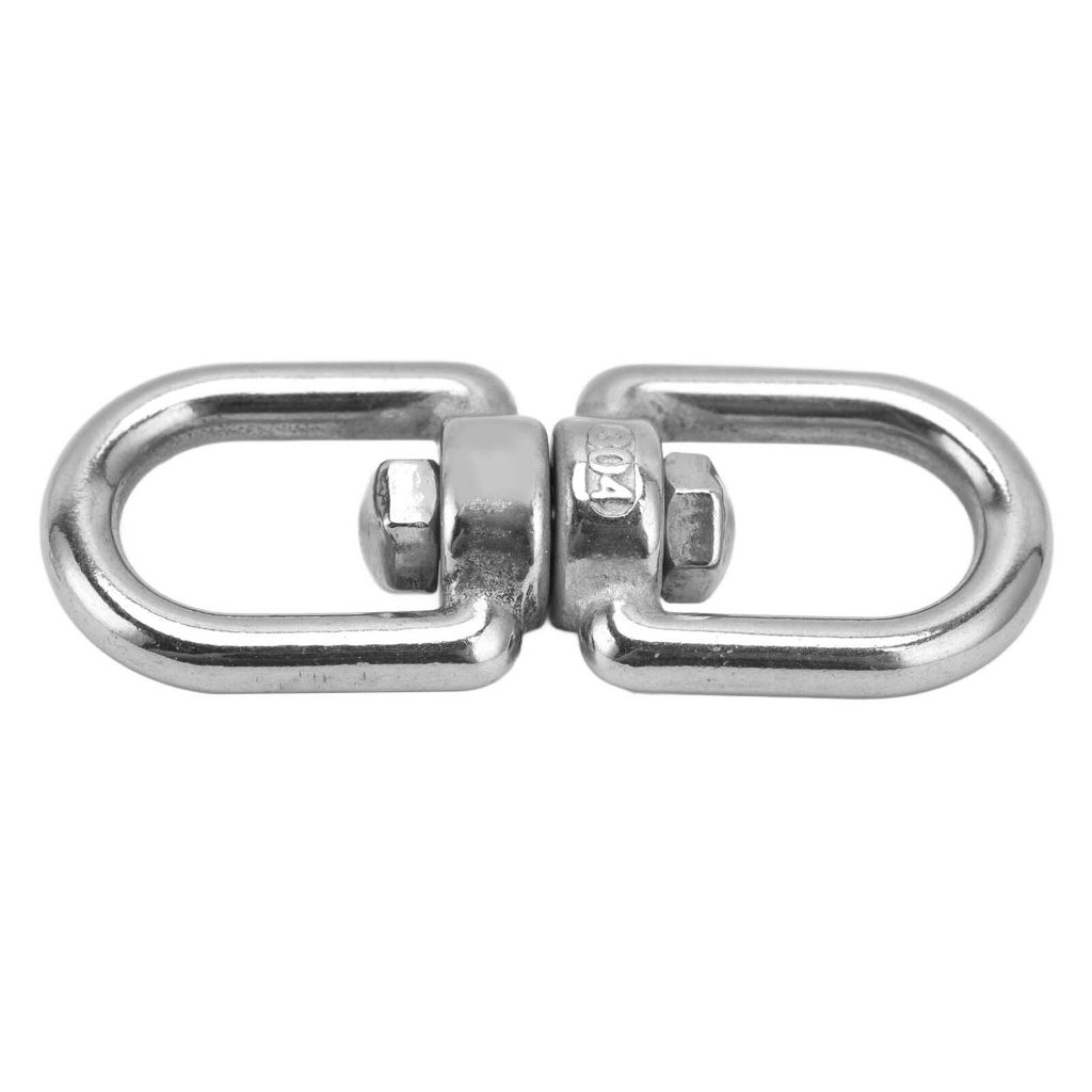 304 Edelstahl Auge zu Auge drehen Ring korrosionsbeständig Schlüsselring Schlüsselanhänger Verbinder für Schaukeln hängende StühleM4