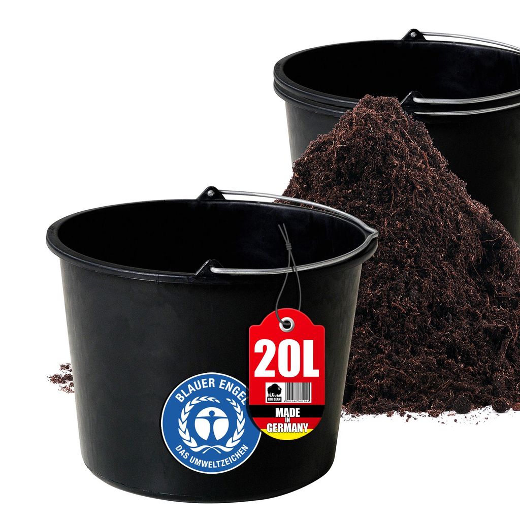 BigDean 3X Baueimer 20l - Mörteleimer mit Henkel - Eimer Produktbild 