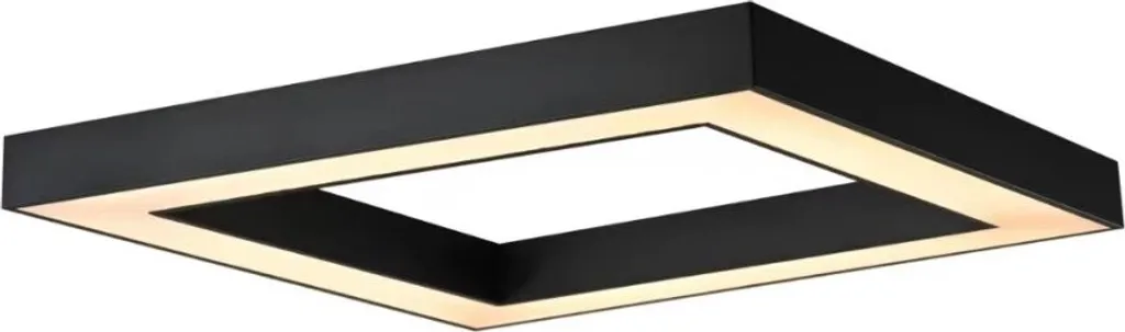 Plafonnier Zigbee 3.0 Noir Extra Plat 80x80 cm 60W Immax Neo Canto Slim