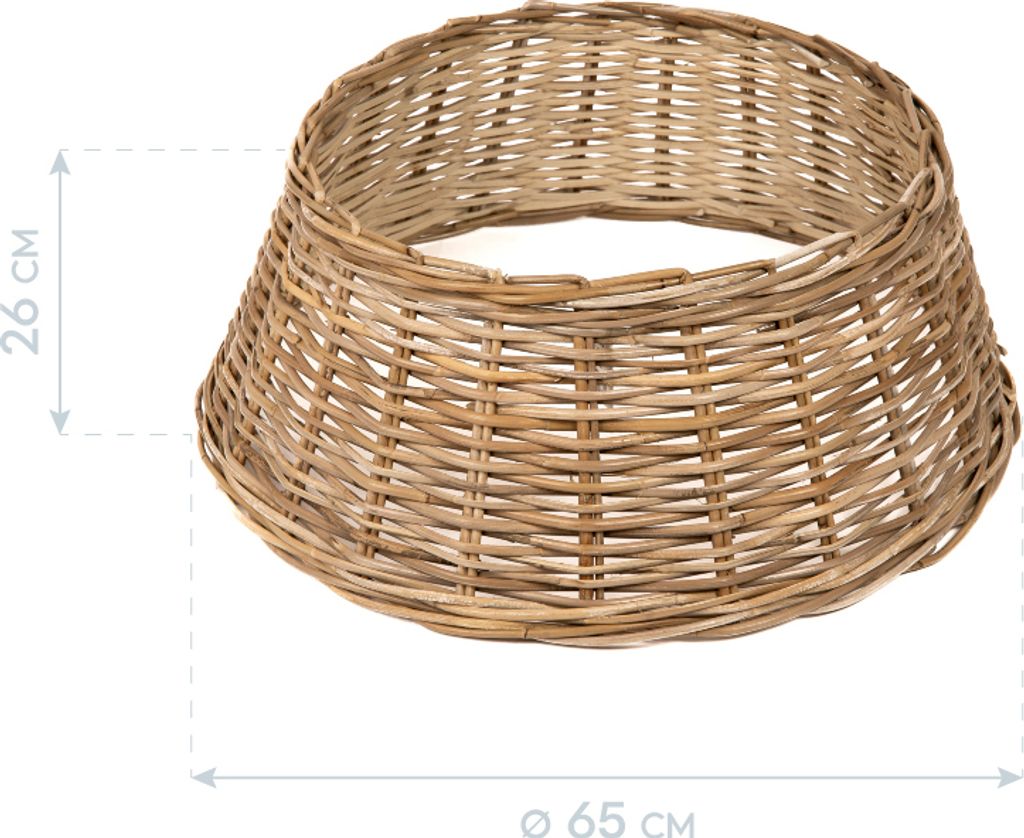 Westmann Rattan Weihnachtsbaum Rock Santa | Natur | Ø 65 cm Produktbild 1