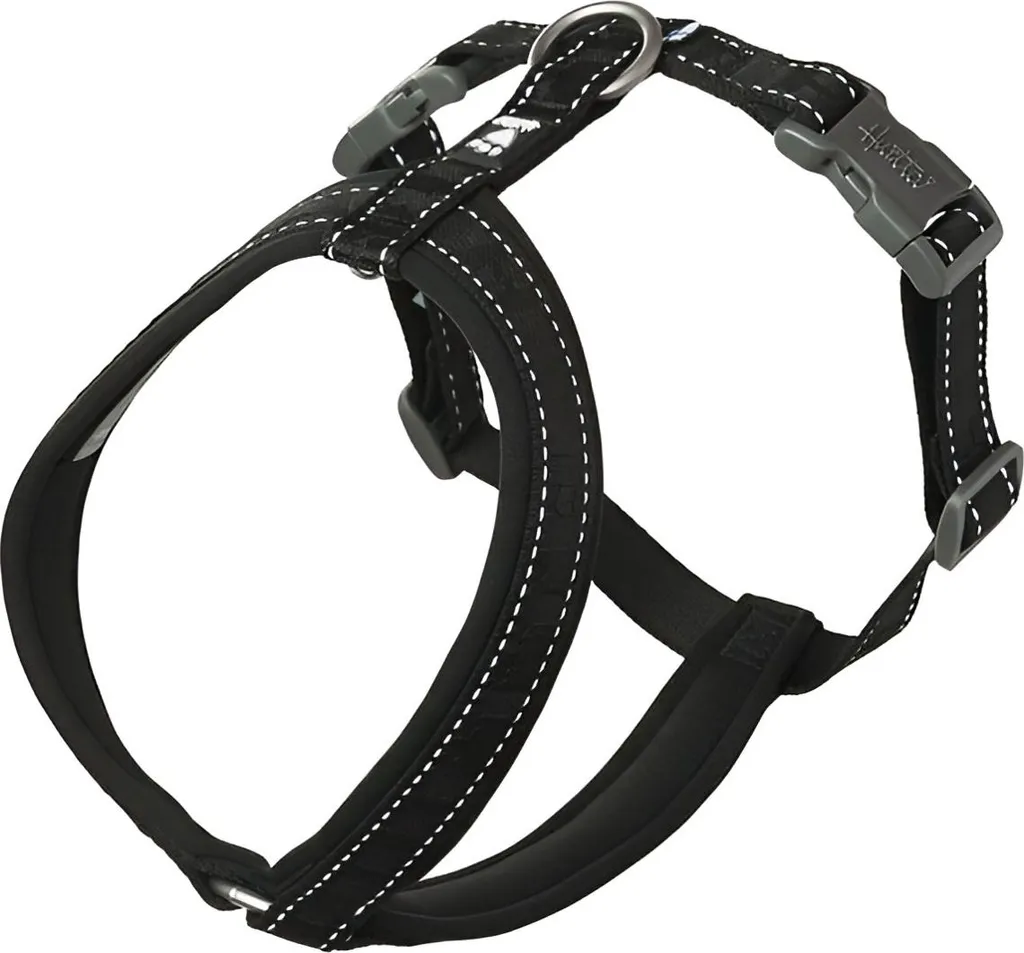 Harnais ergonomique ECO Hurtta noir 30-35 cm avec réflecteurs 3M pro