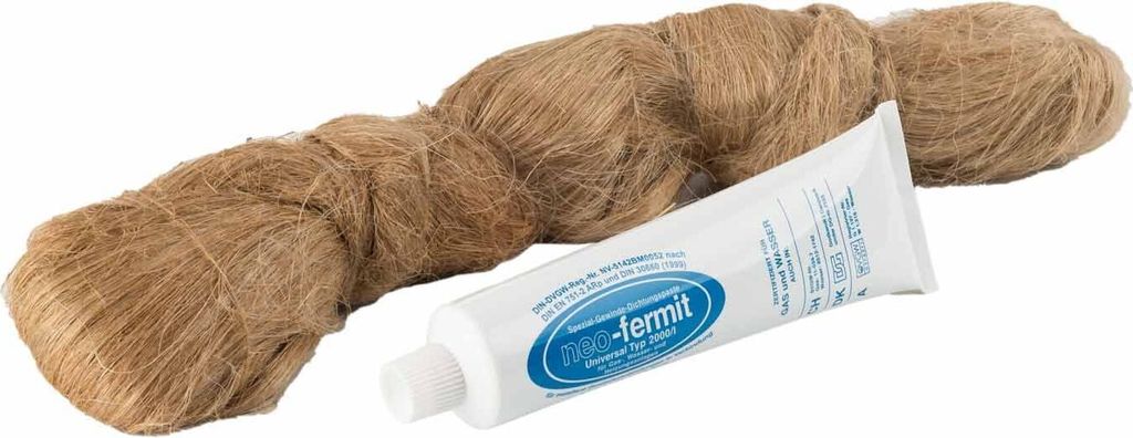 Gewinde-Dicht-Set Dichtungshanf 200g Zopf und Neo Fermit Dichtungspaste 150g
