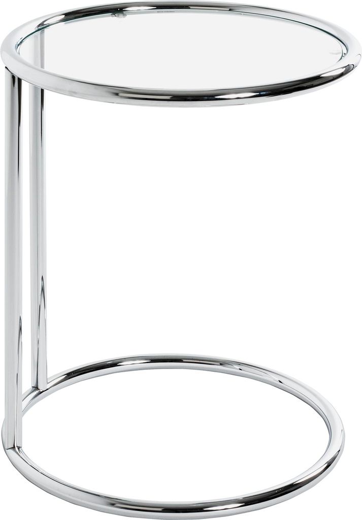 HAKU Möbel Beistelltisch chrom - Metall, Sicherheitsglas 5 mm, B/H/T: 45x55x45 cm