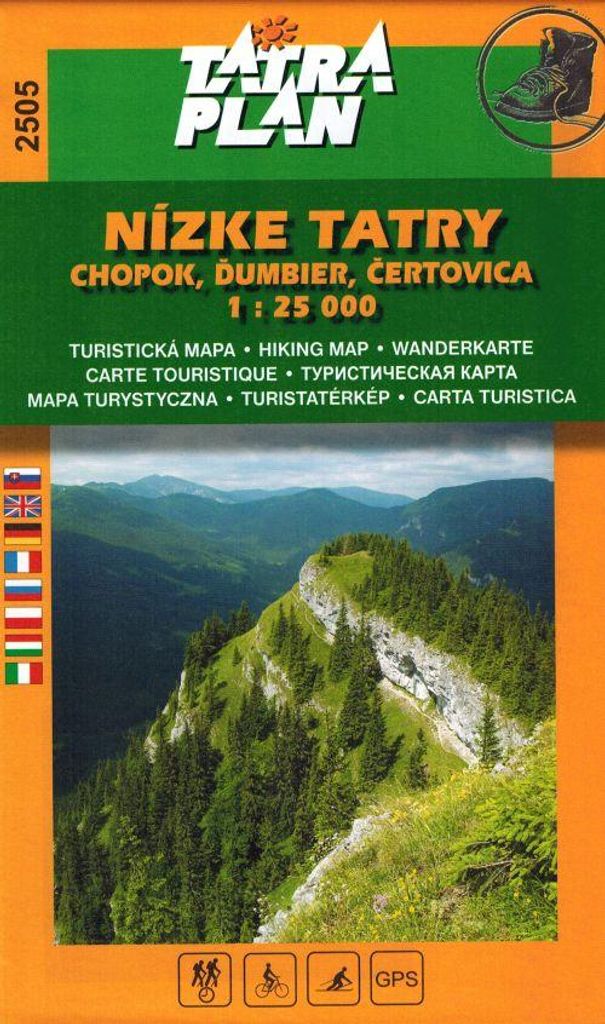 Niedere Tatra. Chopok, Dumbier, Certovica. Touristenkarte 2505. Tatra-Plan