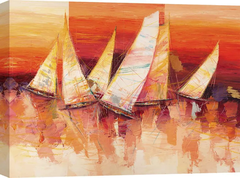 Toile Haute Qualité Voiliers Luigi Florio - Format XL 100x70 cm