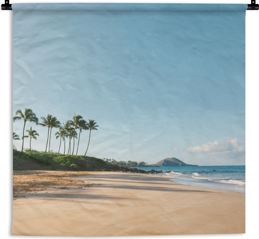 MuchoWow Wandteppich Wandbehang Strand - Palmen - Hawaii 150x150 cm Tapisserie Dekoration Wandtuch - Wohnaccessoires - Modernes