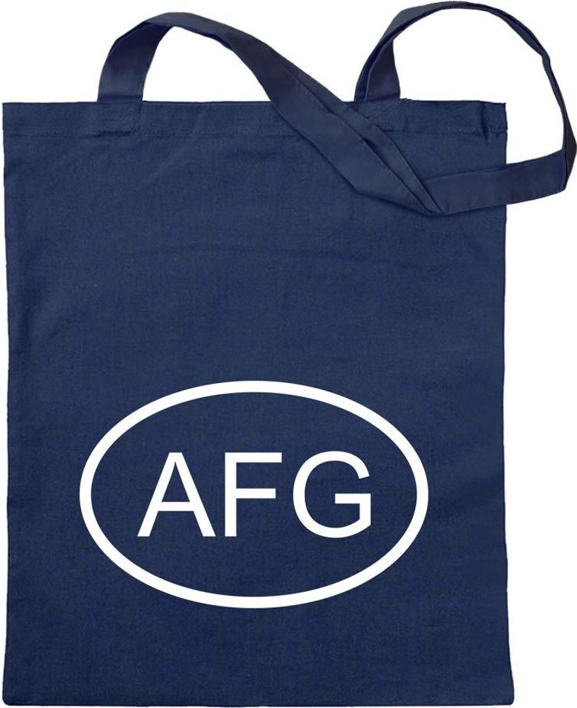 Kiwistar - Baumwolltasche - dunkelblau - Afghanistan AFG - Turnbeutel Fun Rucksack Sport Beutel Gymsack Ziehgurt