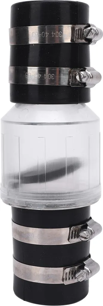 Clapet anti-retour pompe de puisard 1-1/2 pouce silencieux transparent