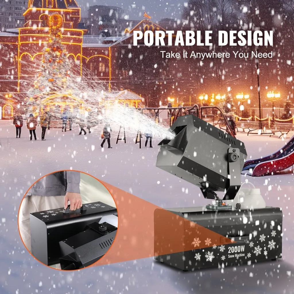 Machine à neige 2000W performante avec télécommande sans fil - Pro-FX