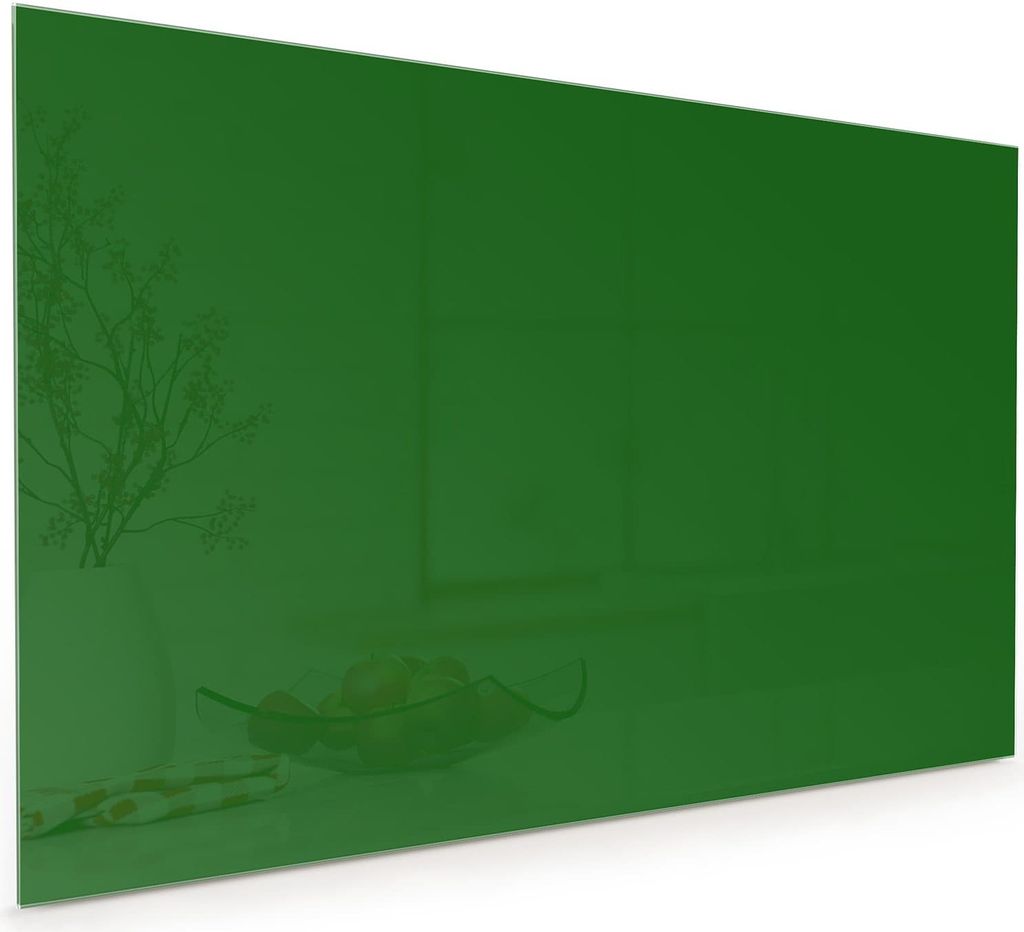 Küchenrückwand Spritzschutz Glas mit Motiv Dunkelgrüner Hintergrund II 40 x 40 cm