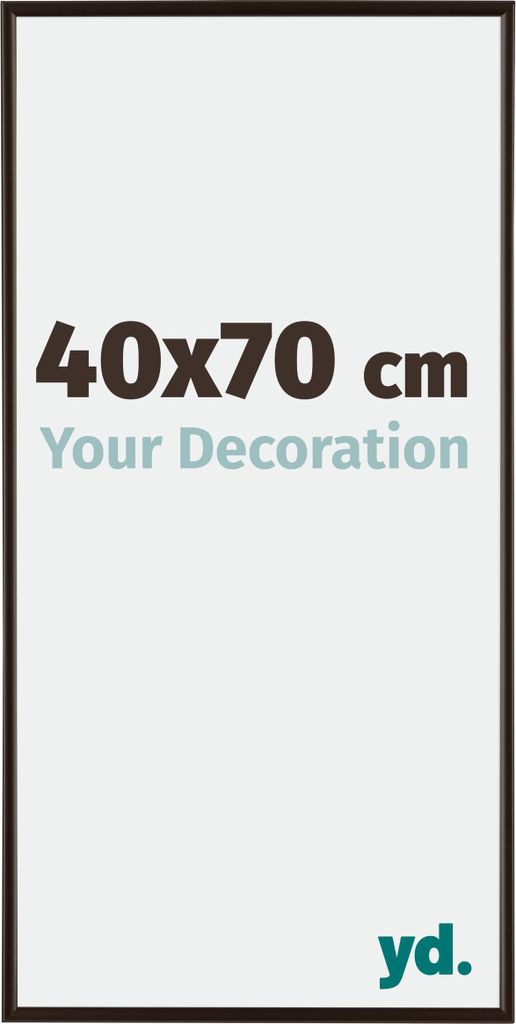 A graphic displaying product size and branding.